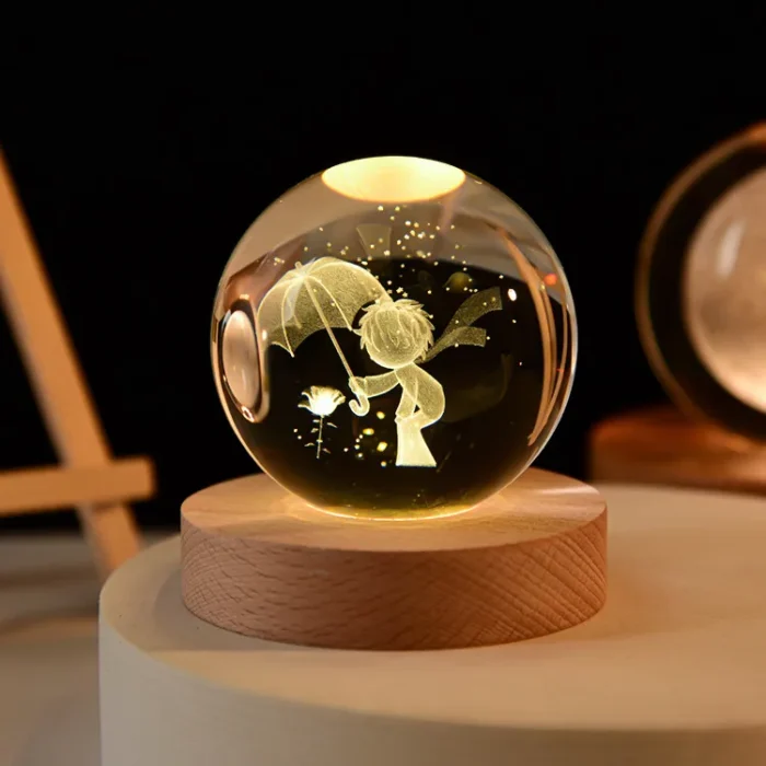 Floral Shelter in Crystal Ball Night Light
