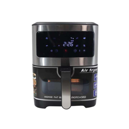 Intelligent Stainless Steel Visual Air Fryer Modern 6.8L Large-Capacity Household Electric Grill Multi-Functional for Car Use