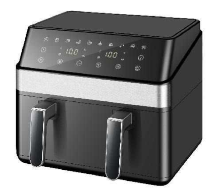 Stainless Steel 8L Smart Visual Air Fryer Multi-Function Electric Freidora De Aire Digital Control Oil Free Air Fryer