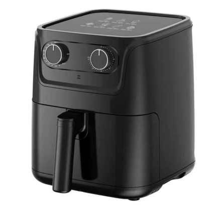 Visual 8-Liter Stainless Steel Air Fryer Digital Touch Screen Controlled Household Appliance with US Plug 220V Square Shape