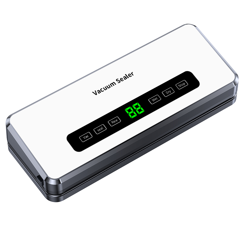 Automatic High Quality Touch Screen Vacuum Food Sealer for Household Use with Vacuum Roll Bag Storage Compartment and Bag Cutter