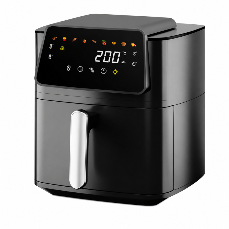 High Quality 1500W Digital Touch Screen Air Fryer, Oil-Free Healthy Electric Air Fryer with Adjustable Temperature for Home Use