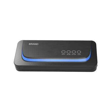 The food vacuum sealing machine touchscreen is automatic for high-quality home use, equipped with a vacuum roll bag storage compartment and a bag cutting machine