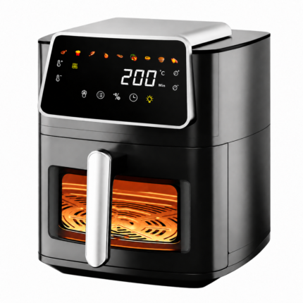 10L New Air Fryer, Digital Touch Control, Adjustable Temp, Oil-free Healthy, Smart Energy-saving Household Cooker