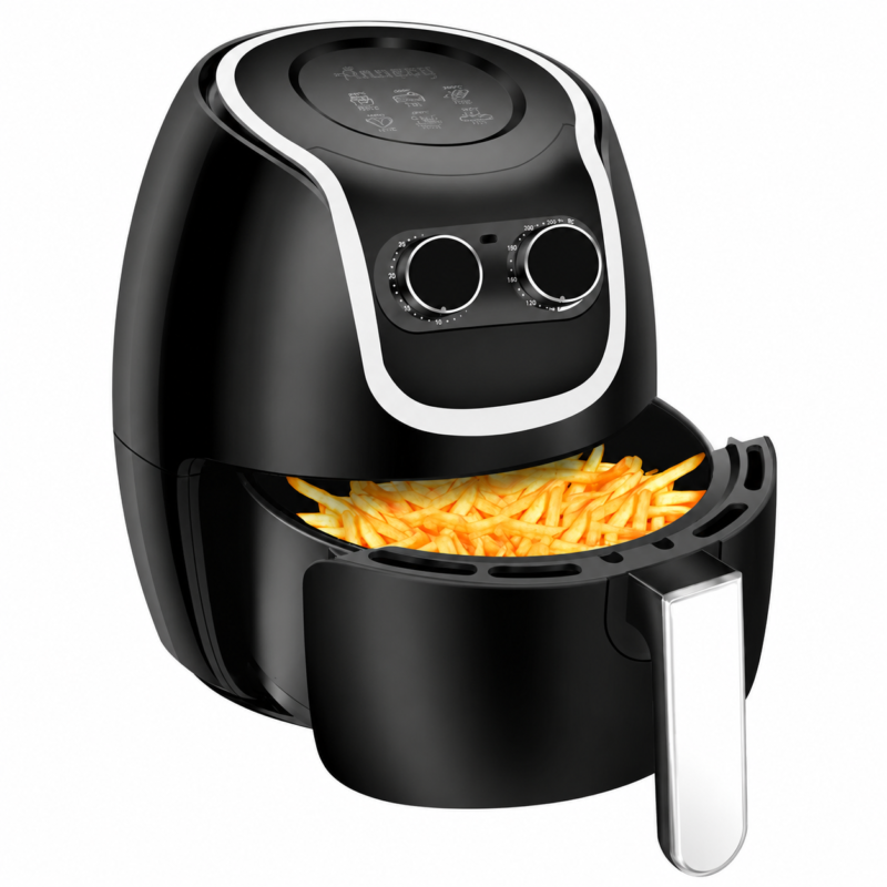 5.5L 1500W Mechanical Air Fryer, Large Capacity Oil-Free Multifunctional Fryer and French Fries Maker for Home Use