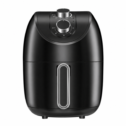 3.2L Round Mini Air Fryer, Portable Electric Fryer with Non-stick Coating & Dual Knob Mechanical Control for Home Use