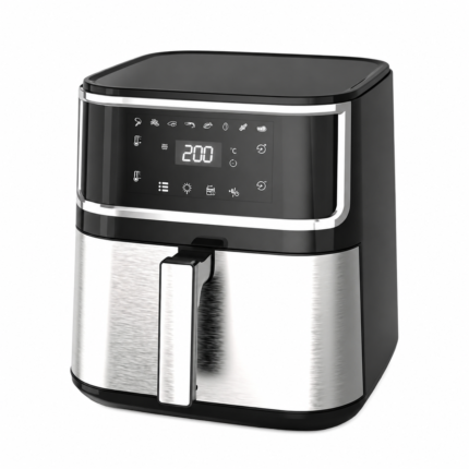 8L Large Capacity Electric Air Fryer, 1500W Adjustable Temperature Touch Control with One-Touch Cooking Function for Home Use