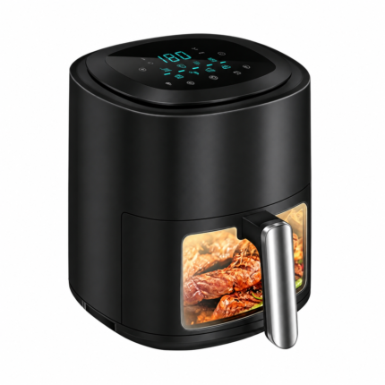 1200W High Quality Fully Automatic Air Fryer Oven, Smart Touch Control, Visible Window, Oil-Free Multifunctional Cooker for Home Use