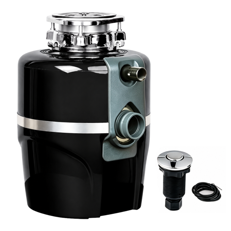 Multifunction 3/4HP Electric Kitchen Food Waste Disposer with Stainless Steel Grinding System for Home Commercial and Hotel Use